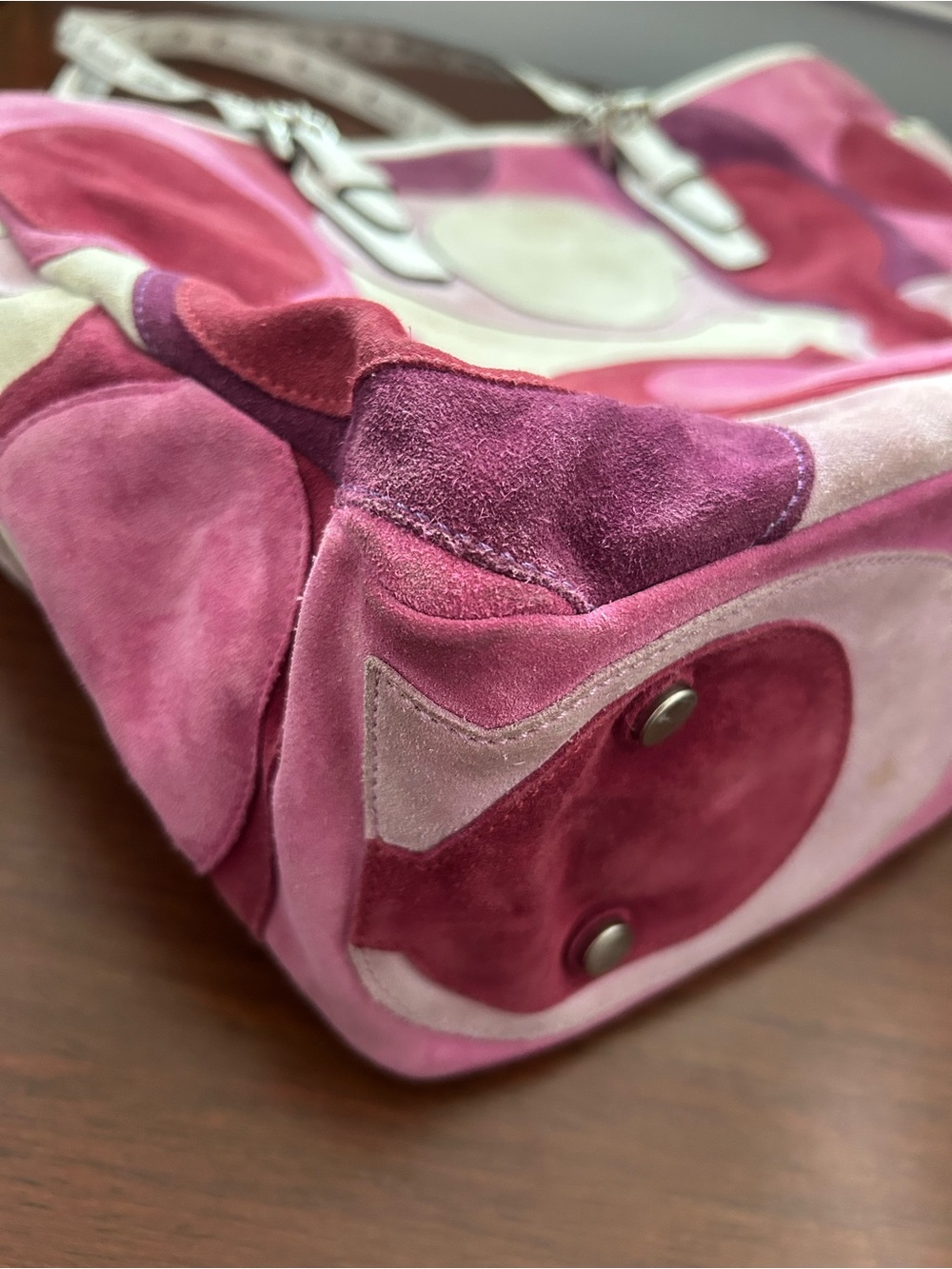 Y2K Coach Pink Suede Optic Tote - Picture 10 of 10